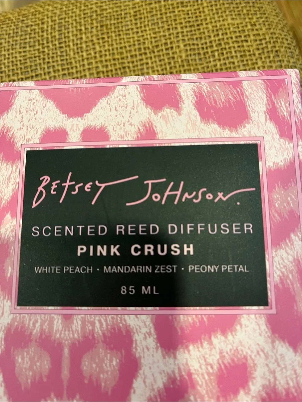 Betsey Johnson Pink Pattern Scented Reed Diffuser